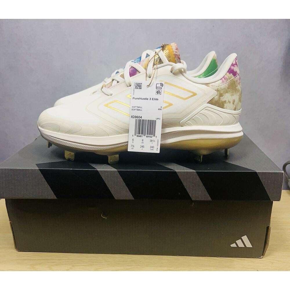 Adidas Womens Purehustle 2 Elite Dripped Softball Metal Cleats Size 7.5 IG9604